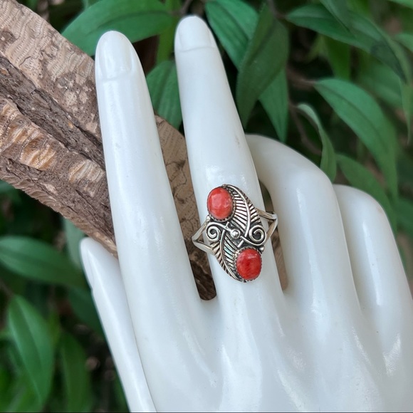Jewelry - Santa Fe Style Spiny Turquoise Sterling Silver Ring